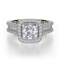 MICHAEL M Engagement Rings 18K White Gold Princess R466-2 R466-2WG