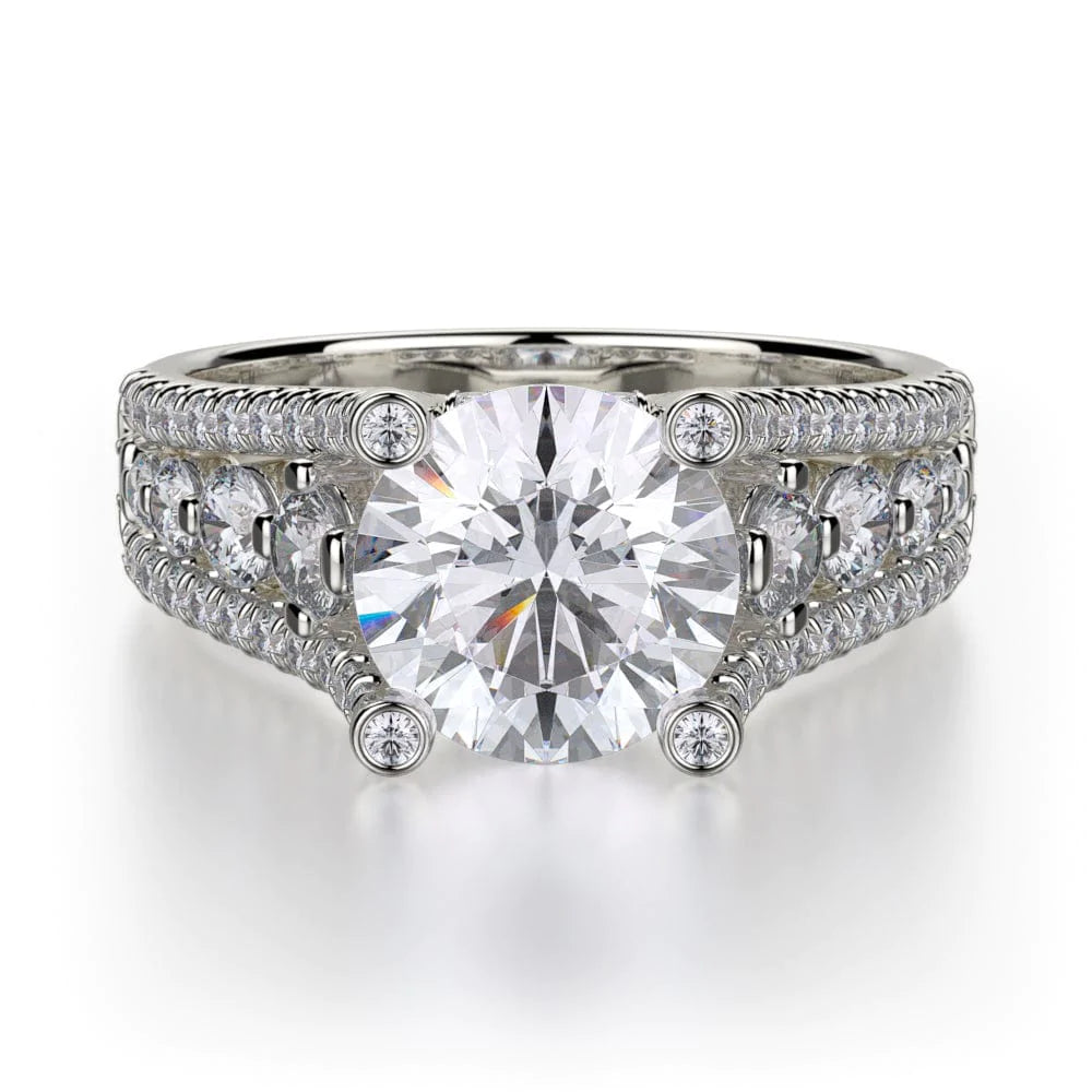 MICHAEL M Engagement Rings 18K White Gold Stella R306-2 R306-2WG