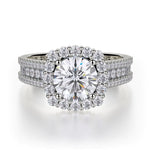 MICHAEL M Engagement Rings 18K White Gold Stella R685-1 R685-1WG