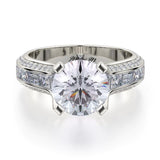 MICHAEL M Engagement Rings 18K White Gold Stella R690-2 R690-2WG