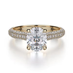MICHAEL M Engagement Rings 18K Yellow Gold Crown R708-2 R708-2YG