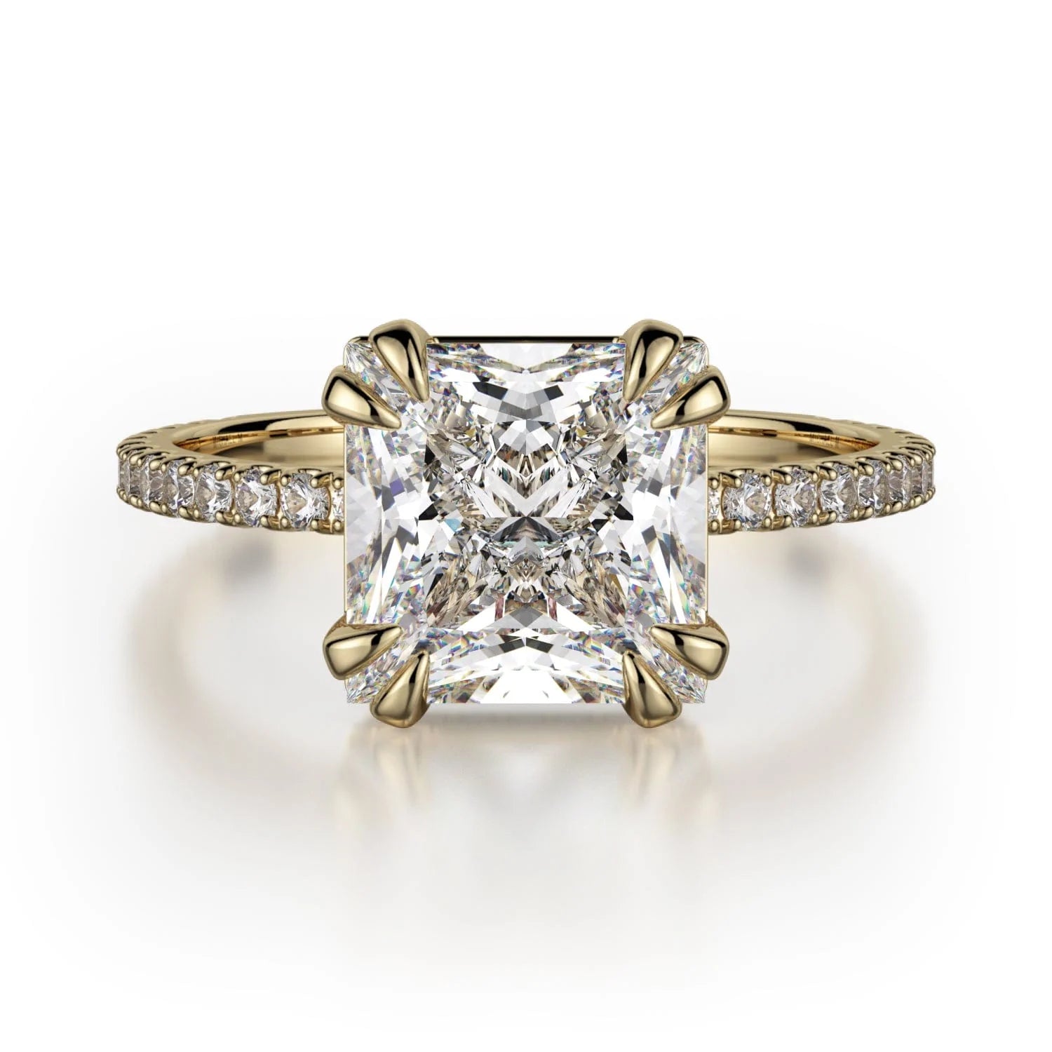 MICHAEL M Engagement Rings 18K Yellow Gold Crown R715-2P R715-2PYG