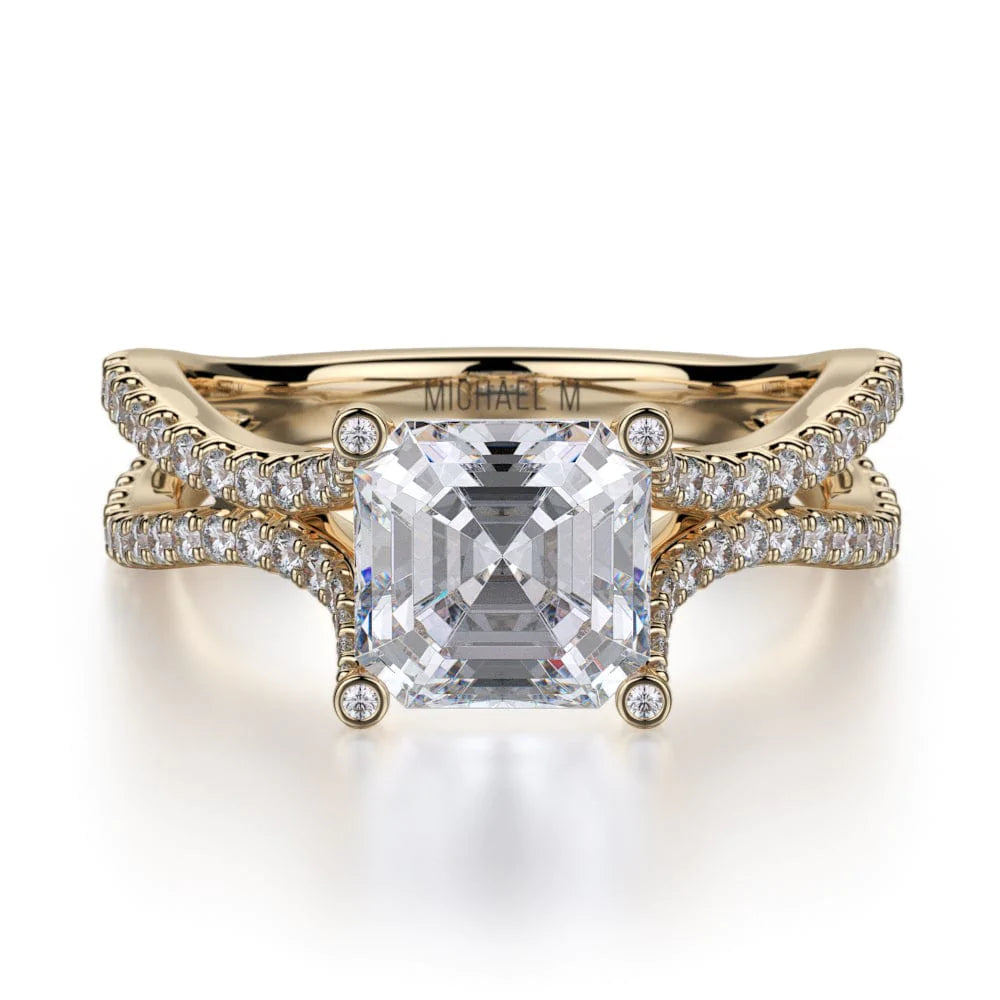 MICHAEL M Engagement Rings 18K Yellow Gold Defined R725-2 R725-2YG