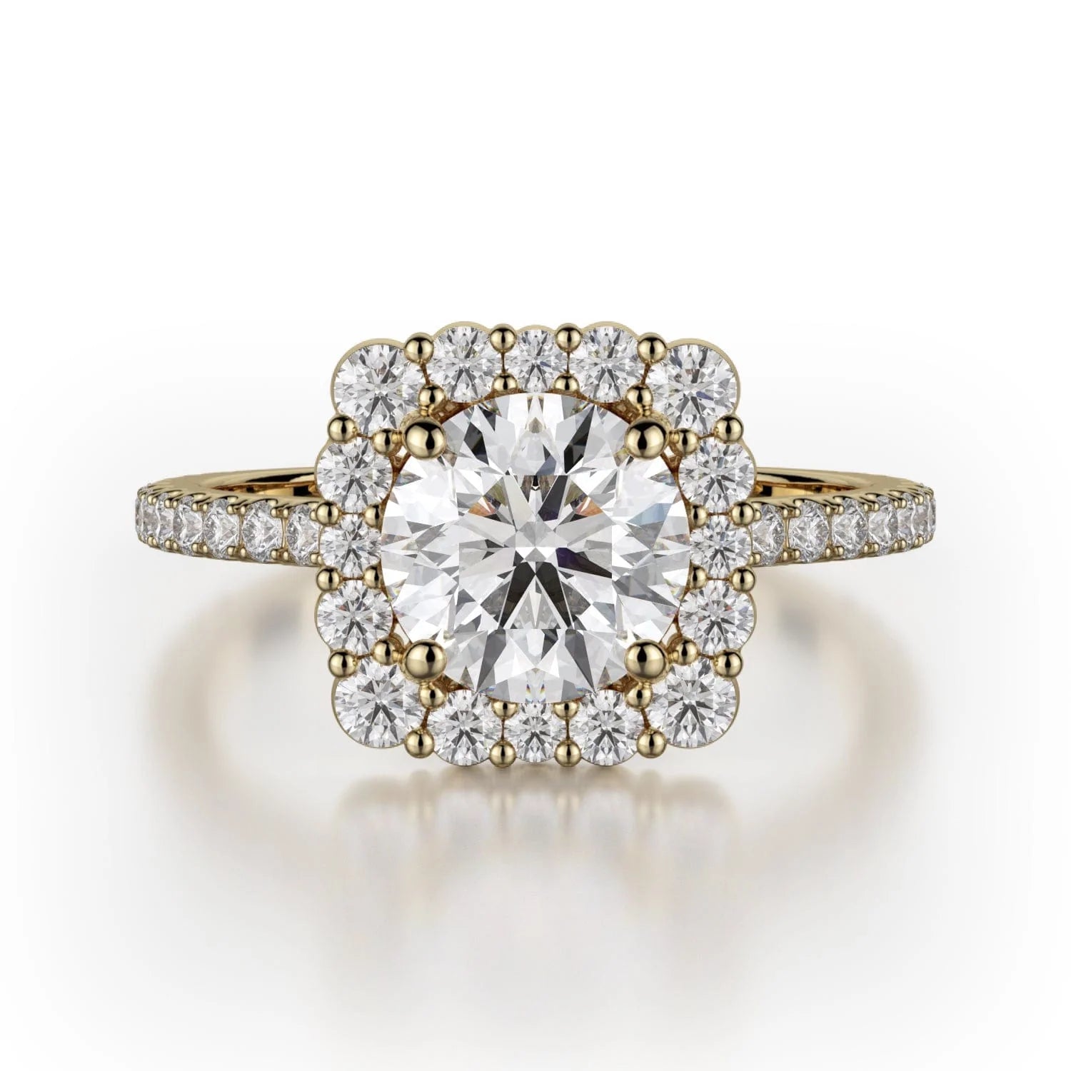 MICHAEL M Engagement Rings 18K Yellow Gold Defined R784-2 R784-2YG