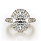 MICHAEL M Engagement Rings 18K Yellow Gold Europa R320L-3-OV R320L-3-OV-YG