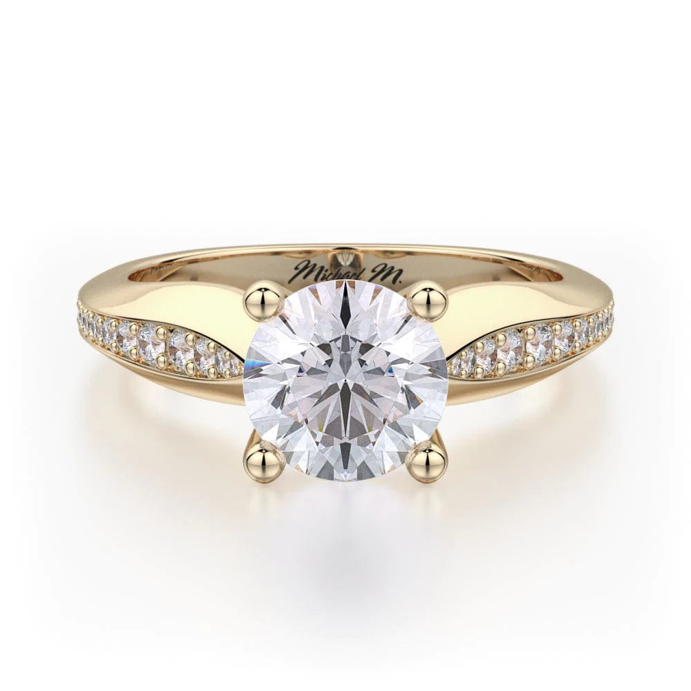 MICHAEL M Engagement Rings 18K Yellow Gold Love R686-1 R686-1YG