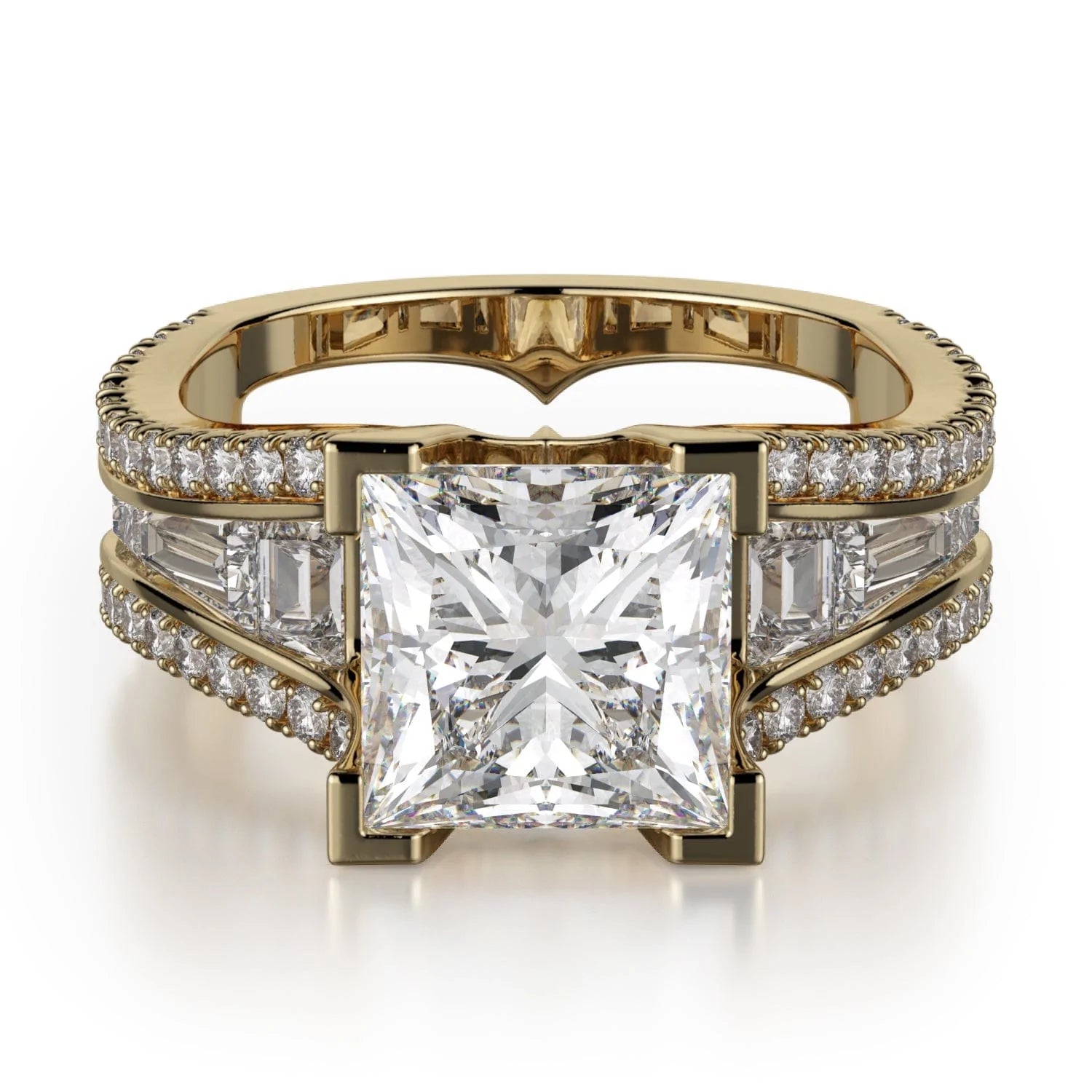 MICHAEL M Engagement Rings 18K Yellow Gold Monaco R602-3 R602-3YG