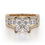 MICHAEL M Engagement Rings 18K Yellow Gold Princess R465-2 R465-2YG