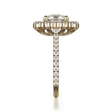 MICHAEL M Engagement Rings DEFINED R739 Brilliant Round with a Graduated Halo