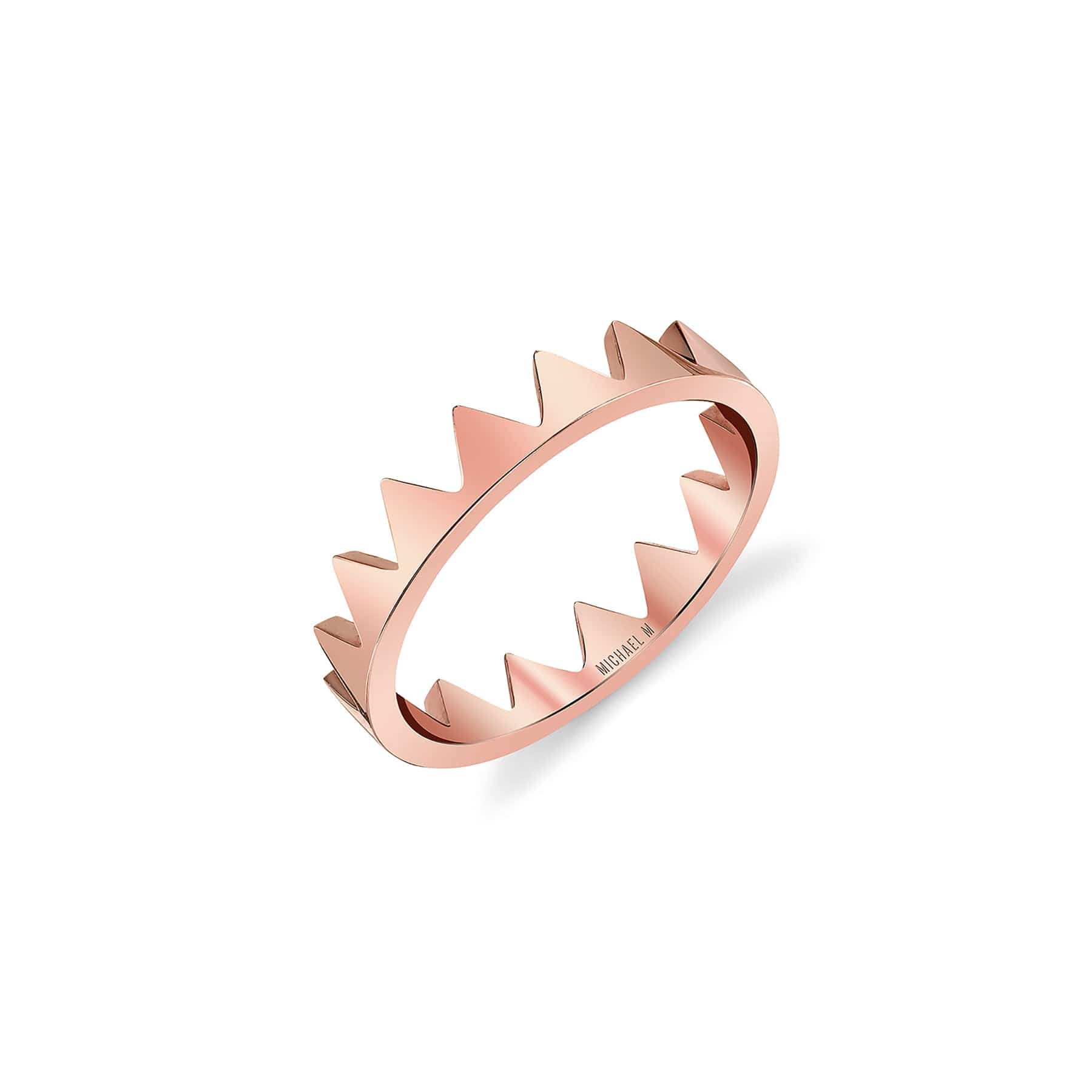 MICHAEL M Fashion Rings 14K Rose Gold / 4 Mini Crown Ring B321-RG4