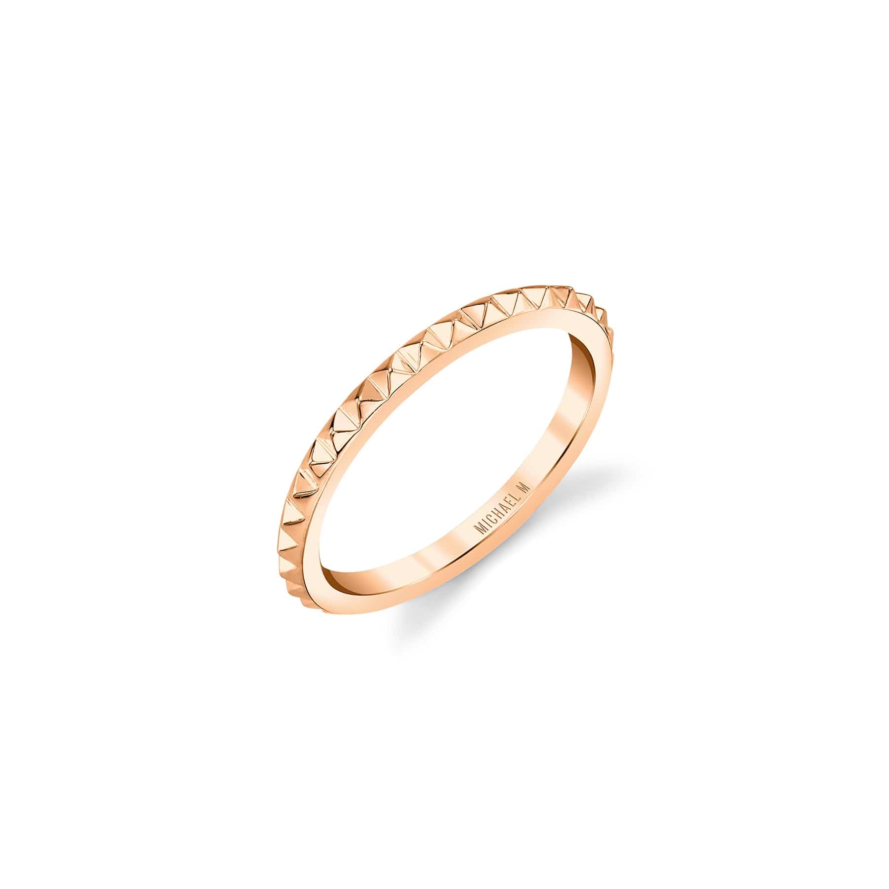 MICHAEL M Fashion Rings 14K Rose Gold / 4 Tetra Band B320-RG4