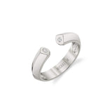 MICHAEL M Fashion Rings 14K White Gold / 4 Carve Knife Edge Ring F464WG