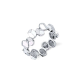 MICHAEL M Fashion Rings 14K White Gold / 4 Carve Large Repeat Shape Ring F456WG