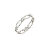 MICHAEL M Fashion Rings 14K White Gold / 4 Connection Ring F358