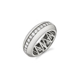 MICHAEL M Fashion Rings 14K White Gold / 4 Orb Split Band F528