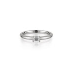 MICHAEL M Fashion Rings 14K White Gold / 4 Petite Solitaire Diamond Ring B324-WG4