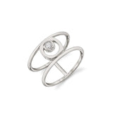 MICHAEL M Fashion Rings 14K White Gold / 4 Signature Double Shank Ring F440
