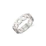 MICHAEL M Fashion Rings 14K White Gold / 4 Signature Negative Space Band B438