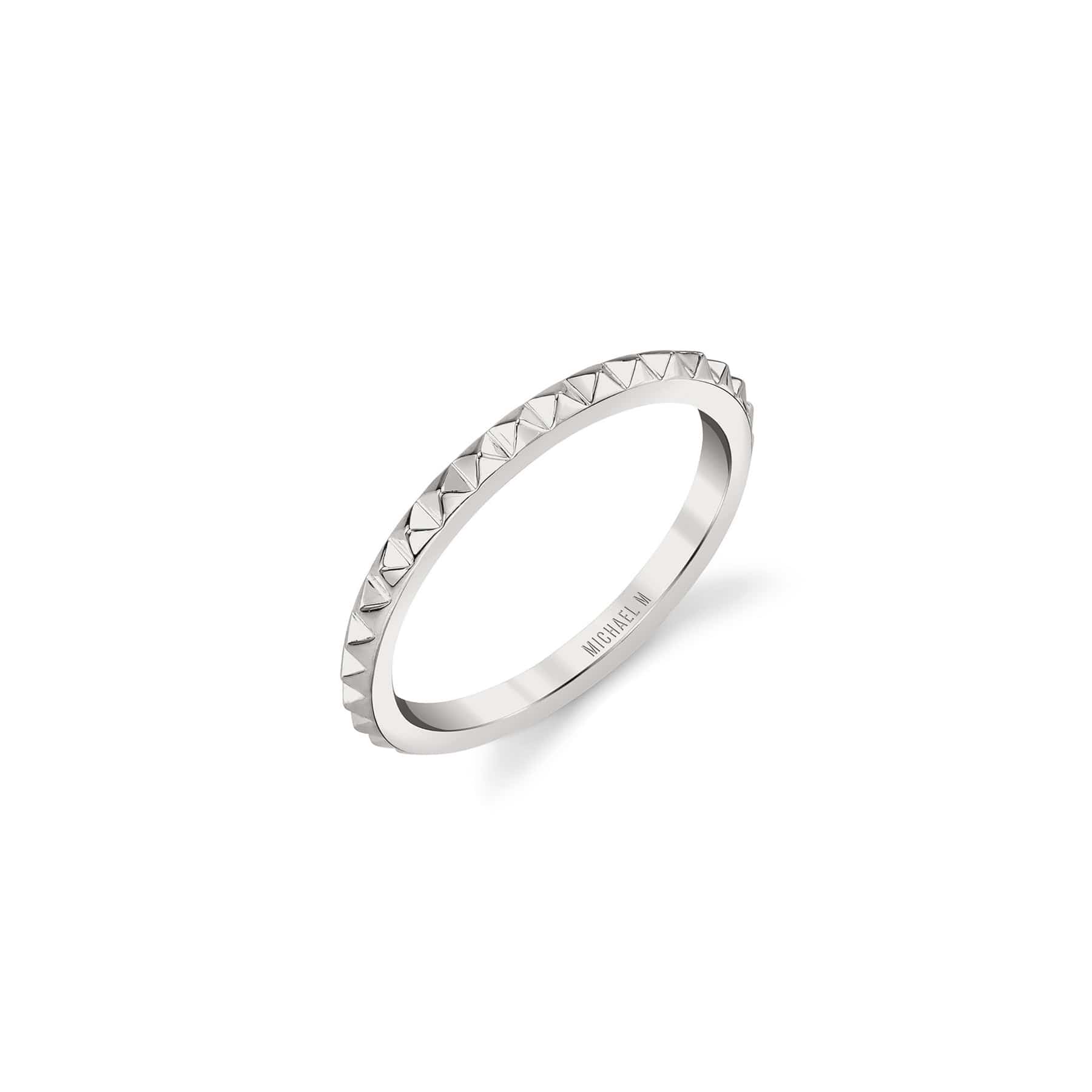 MICHAEL M Fashion Rings 14K White Gold / 4 Tetra Band B320-WG4