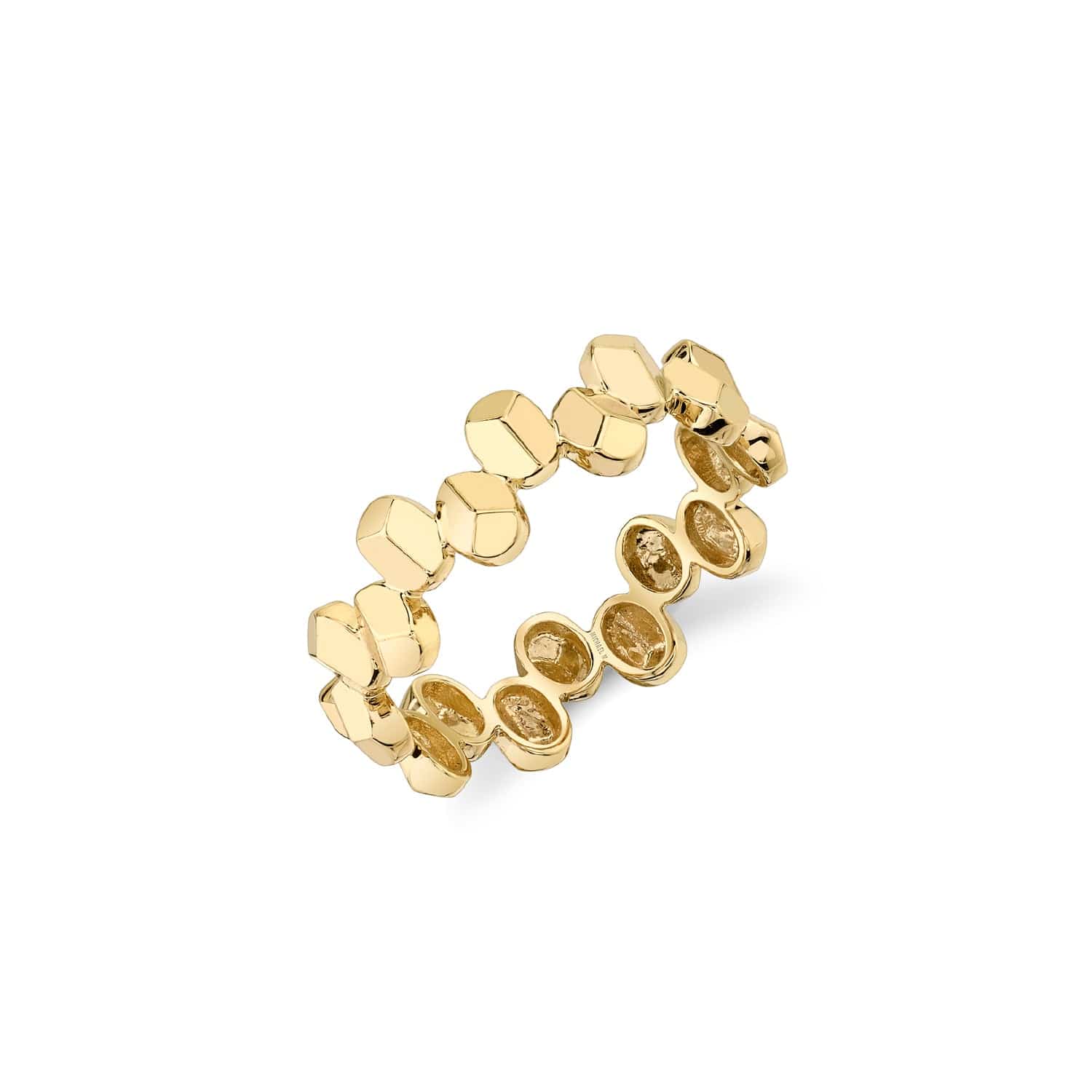 MICHAEL M Fashion Rings 14K Yellow Gold / 4 Carve Small Repeat Shape Ring F455