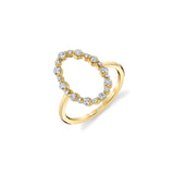 MICHAEL M Fashion Rings 14K Yellow Gold / 4 Open Oval Diamond Cluster Ring F327-YG4