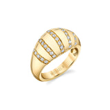 MICHAEL M Fashion Rings 14K Yellow Gold / 4 Orb Stripe Signet Ring F532