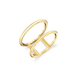 MICHAEL M Fashion Rings 14K Yellow Gold / 4 Solid Double Band Ring F328-YG4