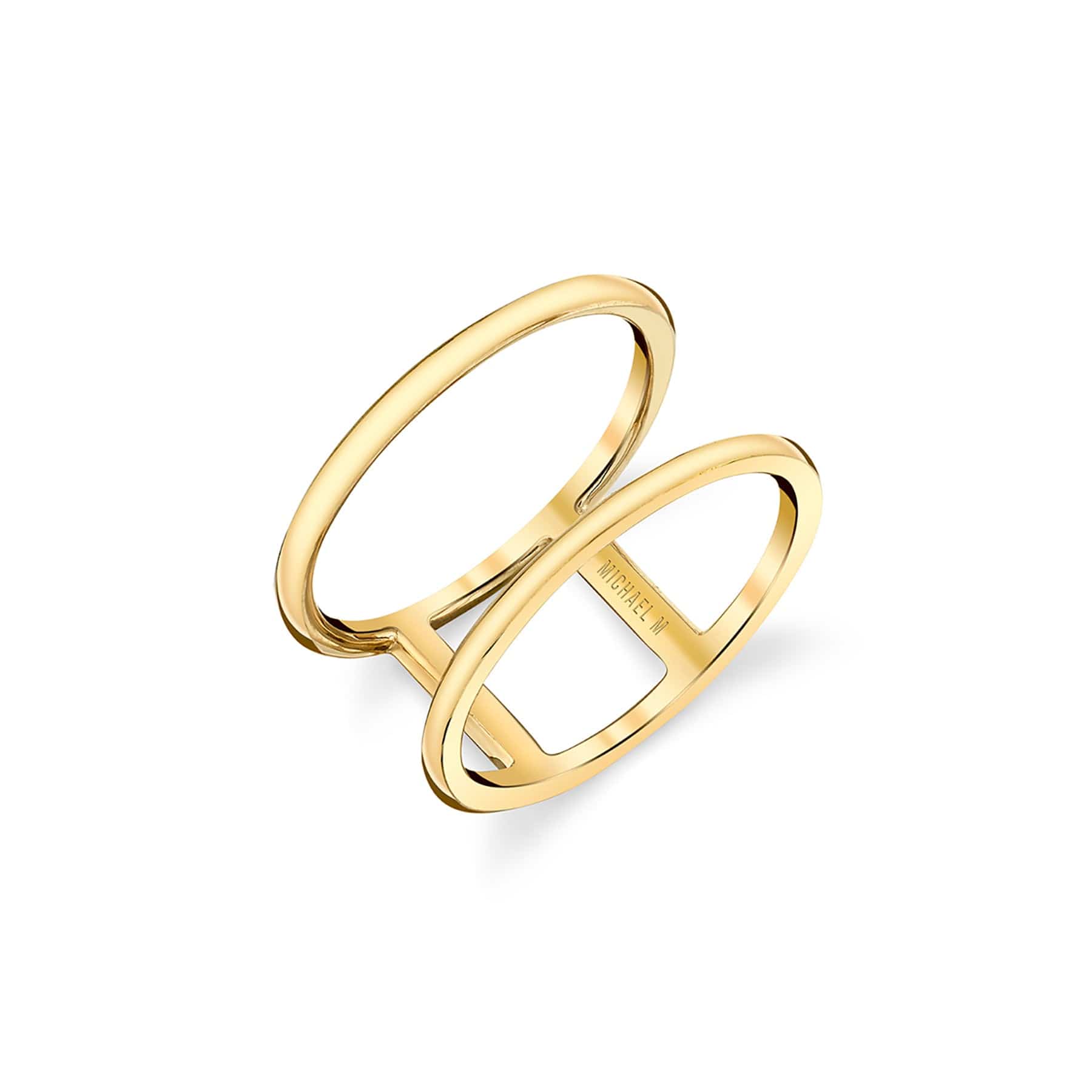 MICHAEL M Fashion Rings 14K Yellow Gold / 4 Solid Double Band Ring F328-YG4