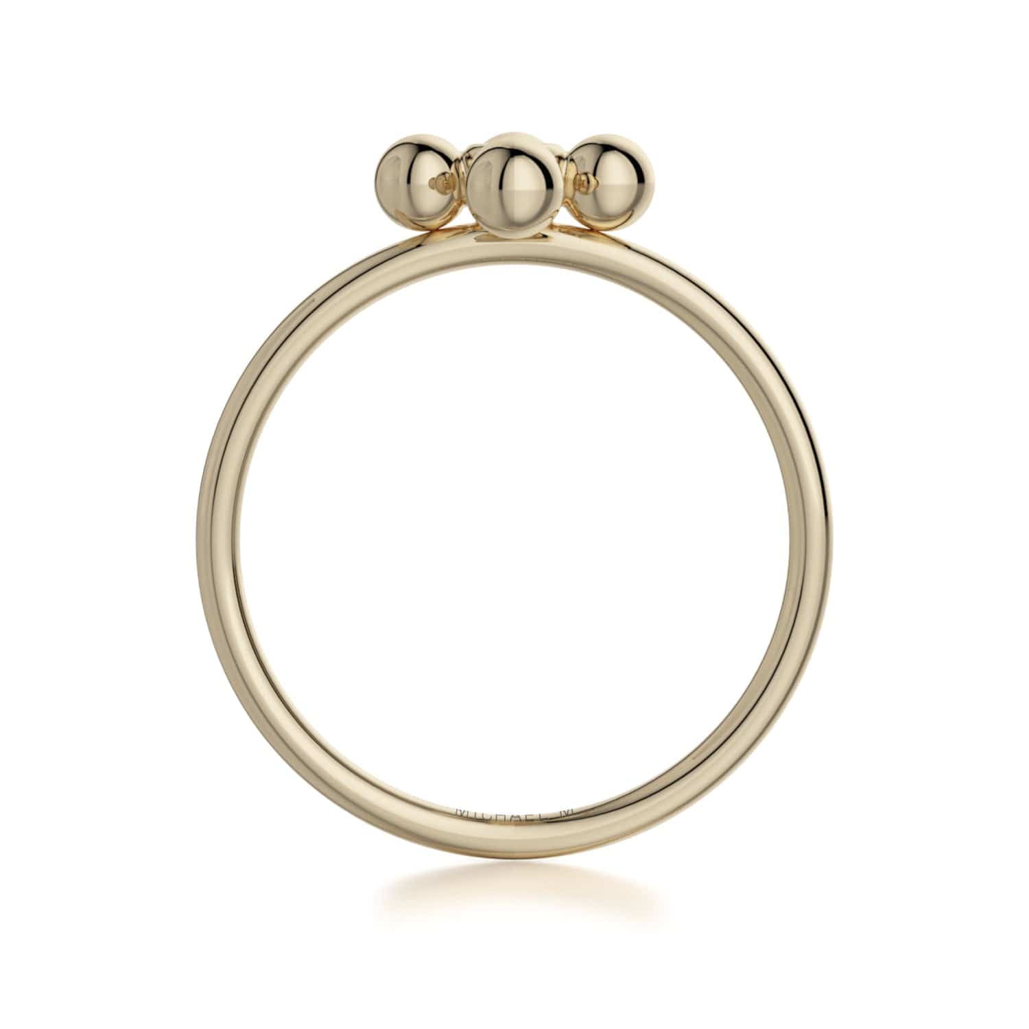 MICHAEL M Fashion Rings 14K Yellow Gold / 6.5 Single Diamond Cross Ring F329-YG6.5