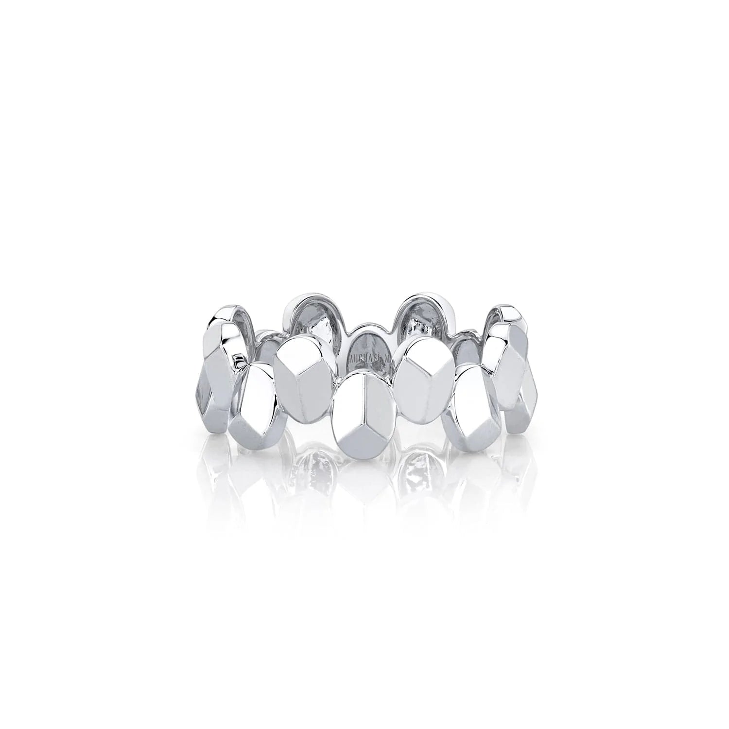MICHAEL M Fashion Rings Carve Large Repeat Shape Ring