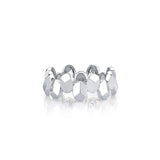 MICHAEL M Fashion Rings Carve Large Repeat Shape Ring