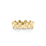 MICHAEL M Fashion Rings Carve Small Repeat Shape Ring