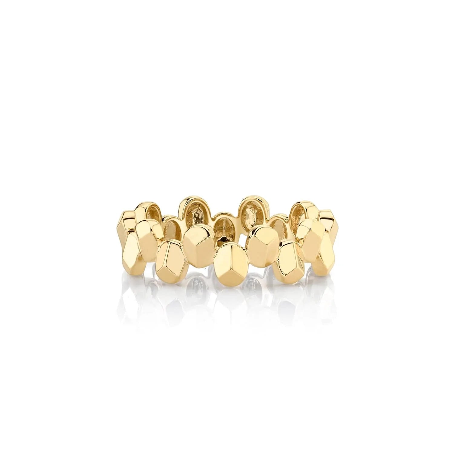 MICHAEL M Fashion Rings Carve Small Repeat Shape Ring
