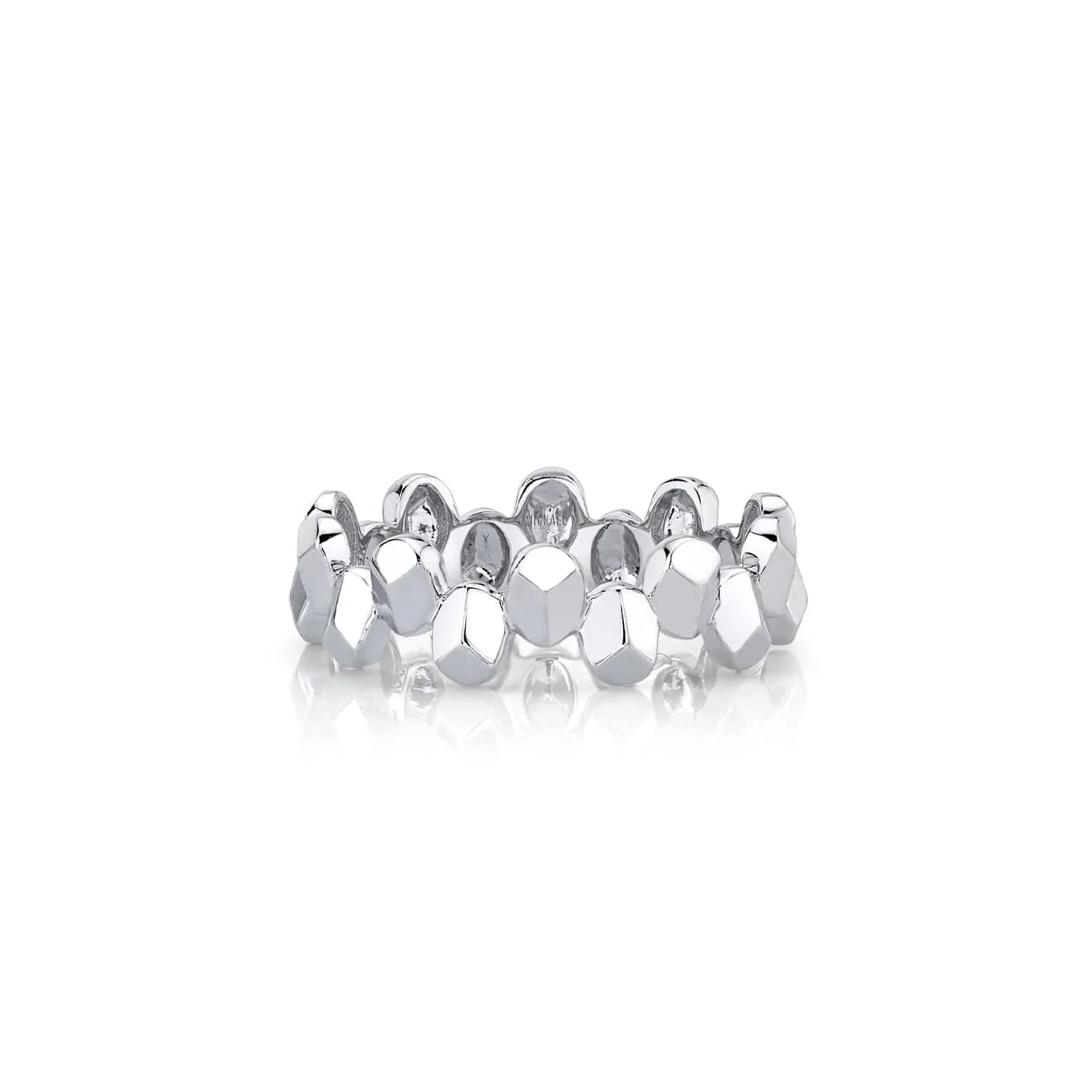 MICHAEL M Fashion Rings Carve Small Repeat Shape Ring