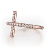 MICHAEL M Fashion Rings Diamond Cross Ring
