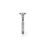 MICHAEL M Fashion Rings Enso Diamond Buckle Ring
