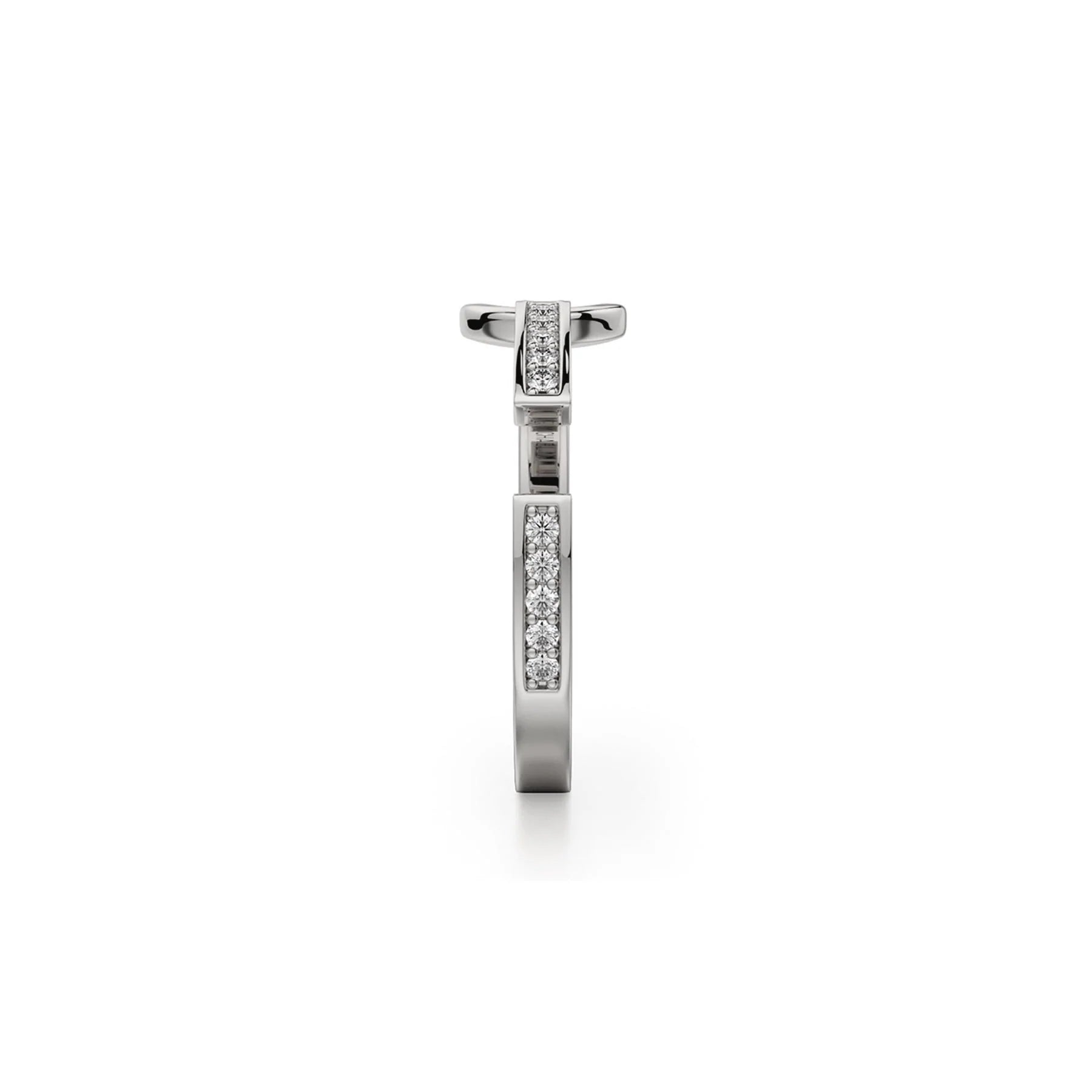 MICHAEL M Fashion Rings Enso Diamond Buckle Ring