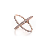 MICHAEL M Fashion Rings Open Criss Cross Diamond Ring