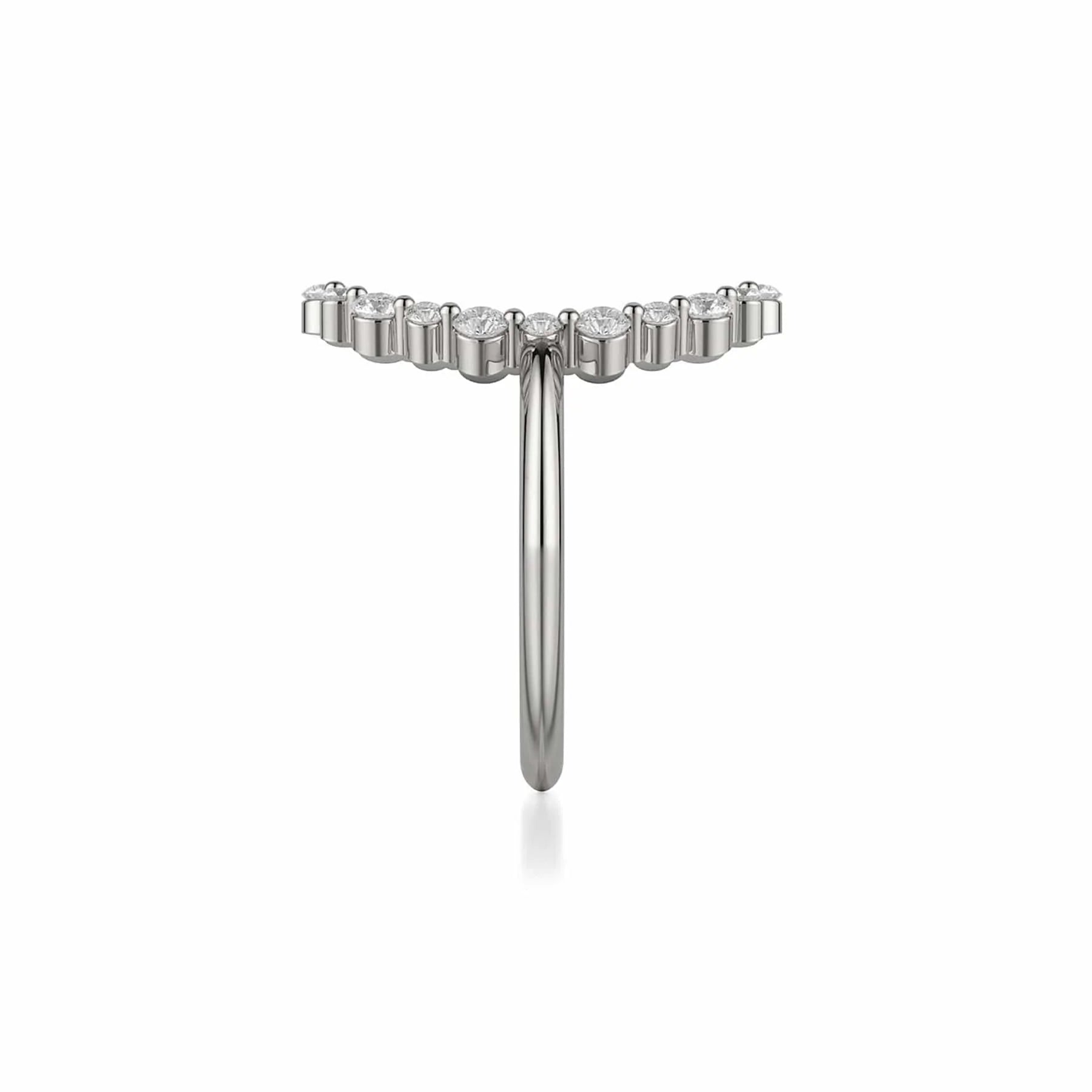 MICHAEL M Fashion Rings Open Oval Diamond Cluster Ring
