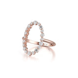 MICHAEL M Fashion Rings Open Oval Diamond Cluster Ring