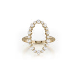 MICHAEL M Fashion Rings Open Oval Diamond Cluster Ring