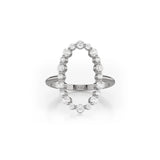 MICHAEL M Fashion Rings Open Oval Diamond Cluster Ring