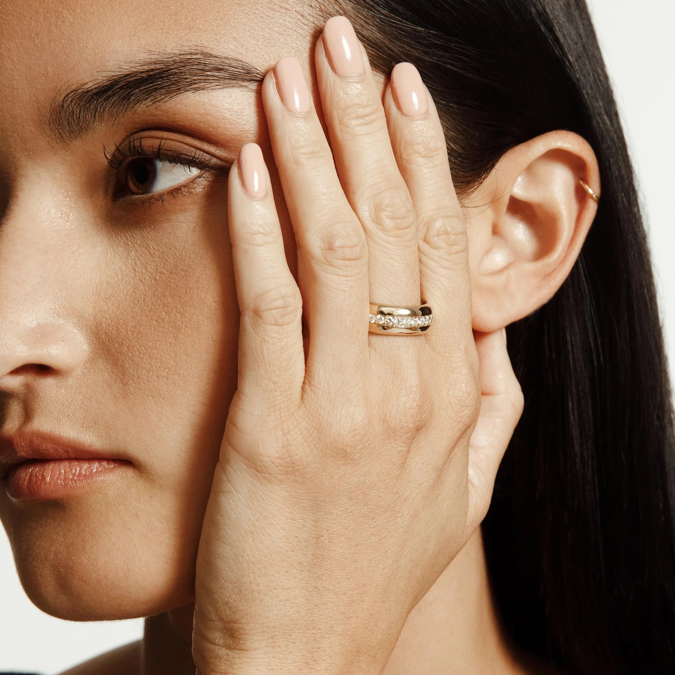 MICHAEL M Fashion Rings Orb Split Band