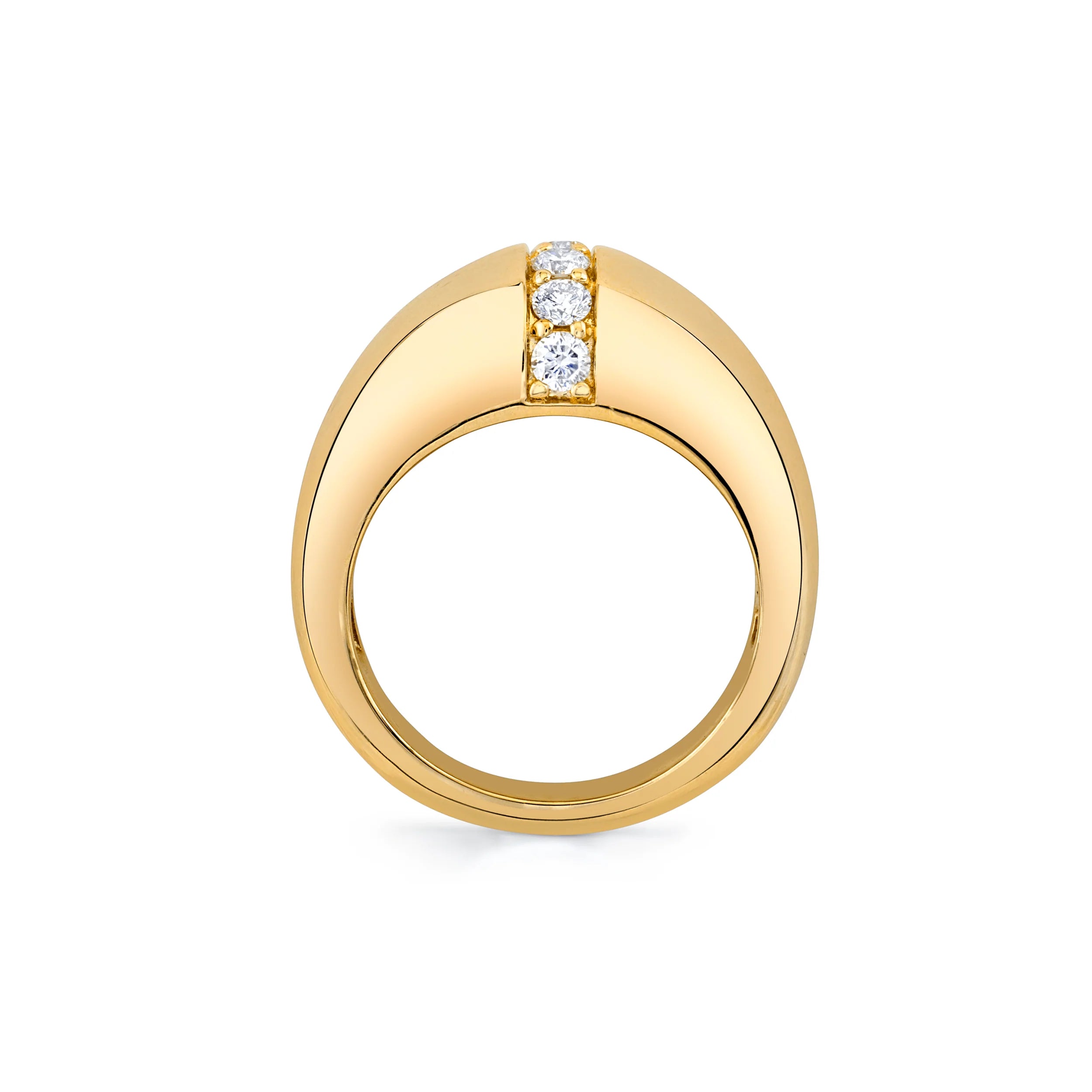 MICHAEL M Fashion Rings Orb Split Signet Ring