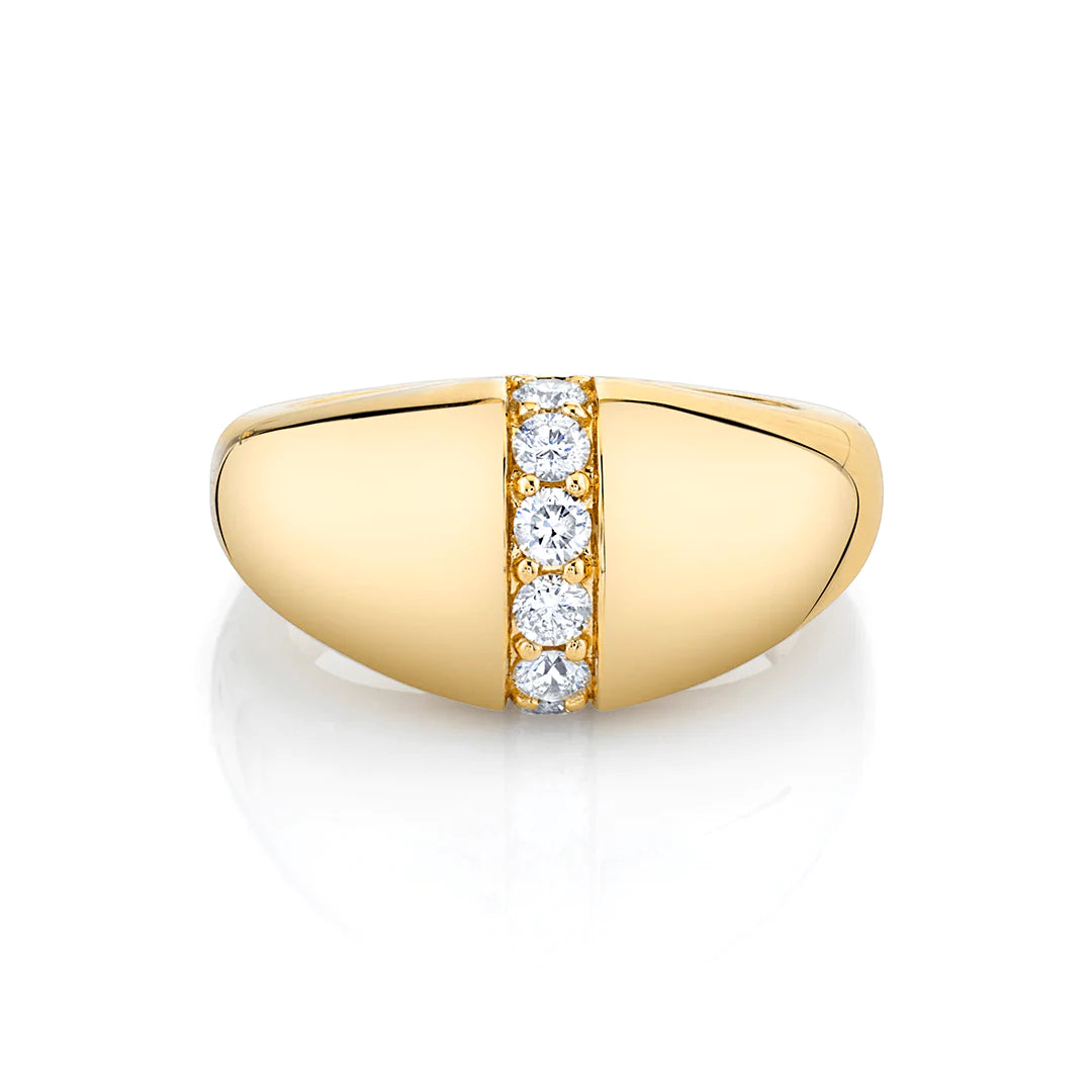 MICHAEL M Fashion Rings Orb Split Signet Ring