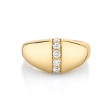MICHAEL M Fashion Rings Orb Split Signet Ring
