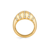 MICHAEL M Fashion Rings Orb Stripe Signet Ring