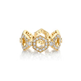 MICHAEL M Fashion Rings Pavé Hex Infinity Band