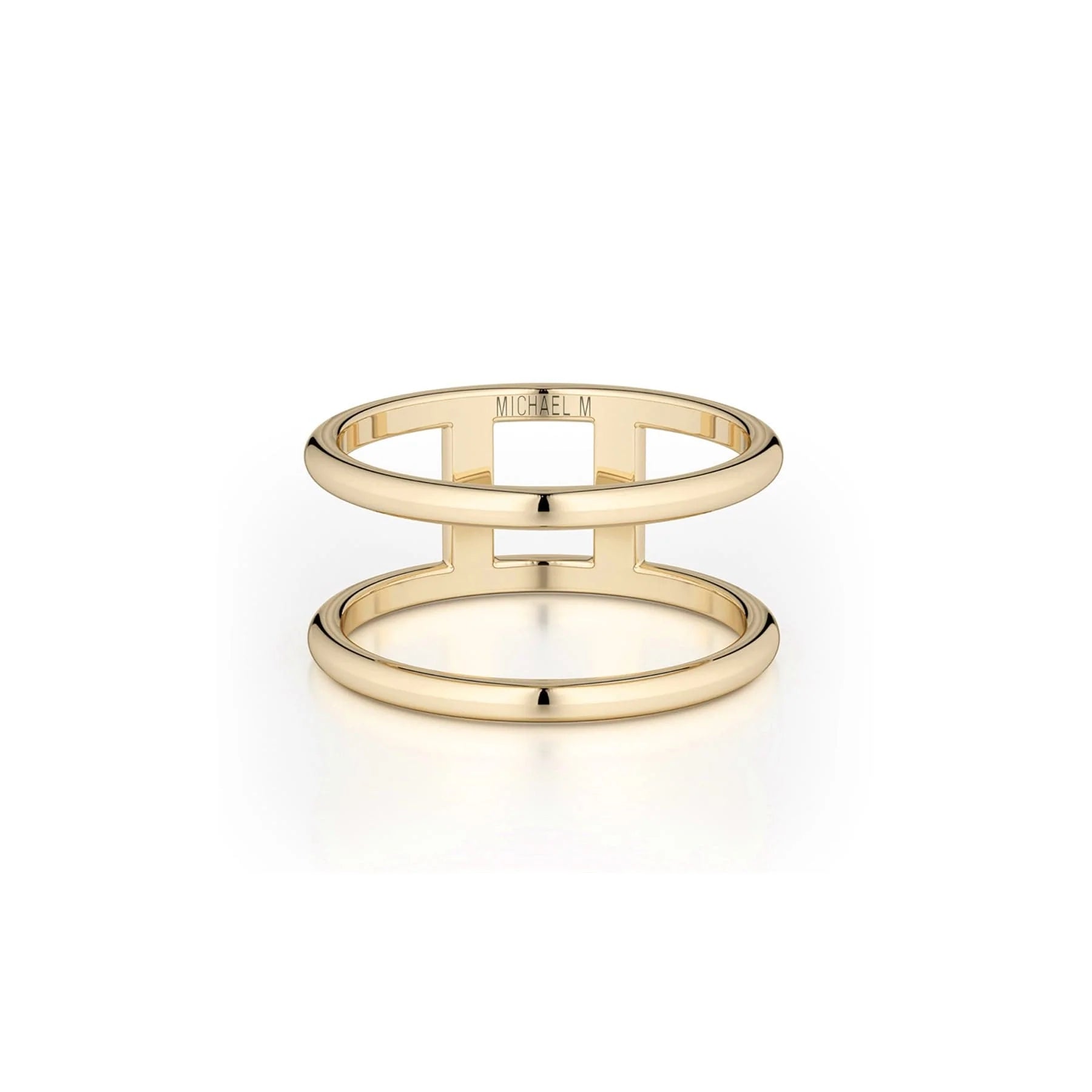 MICHAEL M Fashion Rings Solid Double Band Ring