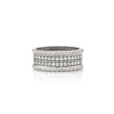 MICHAEL M Fashion Rings Tetra Double Pavé Band
